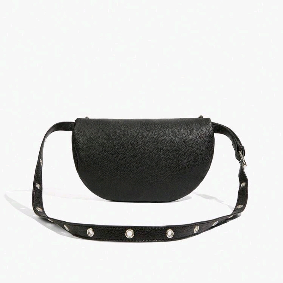 SHEIN Fast Delivery Women’s Black Studded Waist Bag