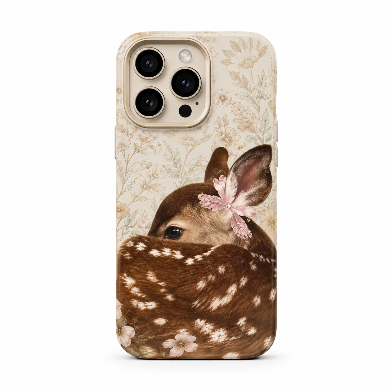 SHEIN iPhone 15 Floral Deer Phone Case – Cute Protective Soft Phone Cover, SHEIN Fast Delivery in 5 Days