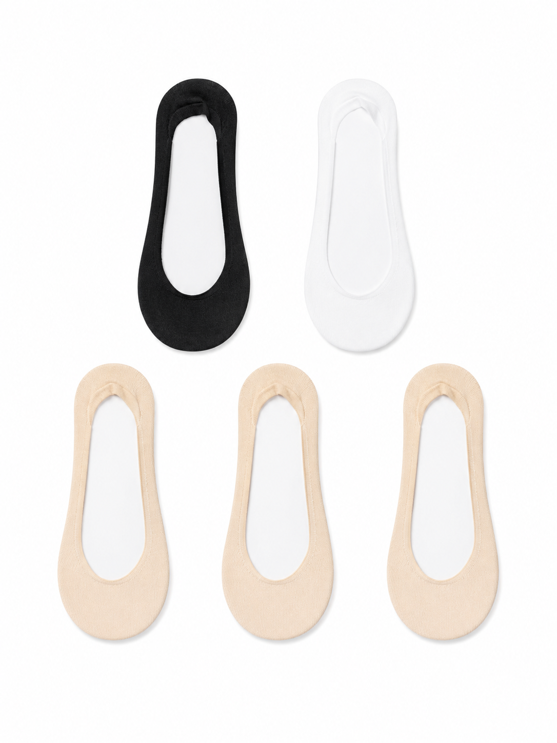SHEIN 5-Pair Invisible No-Show Socks Set