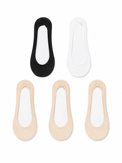 SHEIN 5-Pair Invisible No-Show Socks Set
