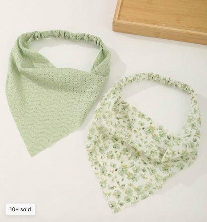 SHEIN Women’s Bandana Headband Set – Floral & Gingham Elastic Hair Accessories, Fast Delivery in 5 Days