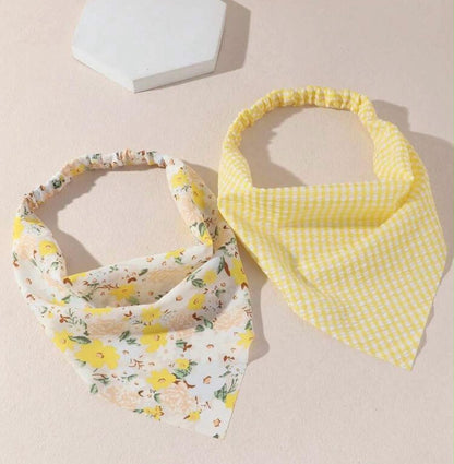 SHEIN Women’s Bandana Headband Set – Floral & Gingham Elastic Hair Accessories, Fast Delivery in 5 Days