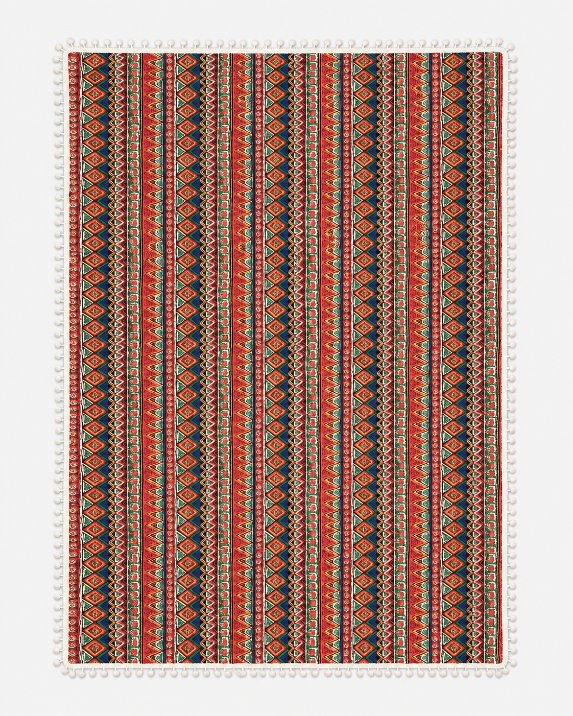 Bohemian Geometric Tassel Table Cover 100 x 140 cm