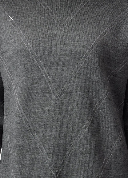 Grey Oversized Longline Knit Sweater for Women – Soft Side Slit Casual Pullover