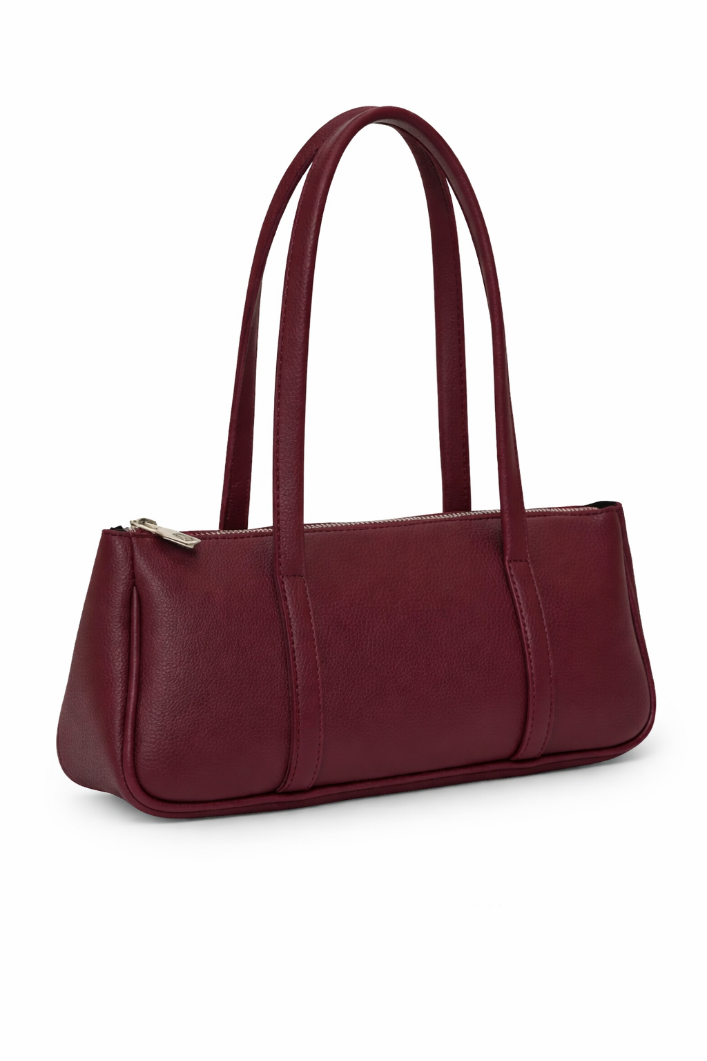 Burgundy fossil Slim Top Handle Shoulder Bag – Women’s Structured Mini Everyday Handbag with Zip Closure
