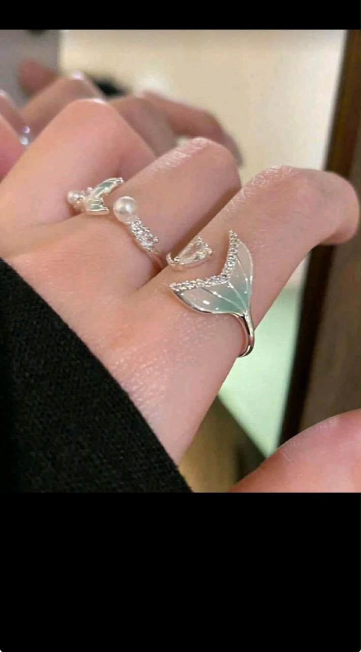 Mermaid Tail Jewelry Set – Earrings & Rings, SHEIN Fast Delivery in 5 Days