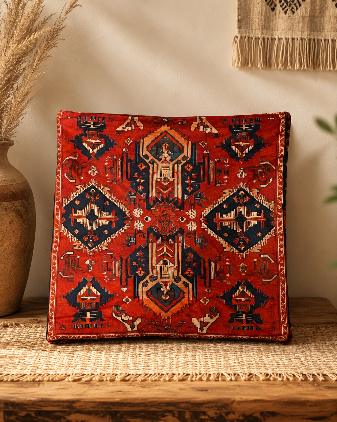 Bohemian Vintage Carpet Print Cushion Cover