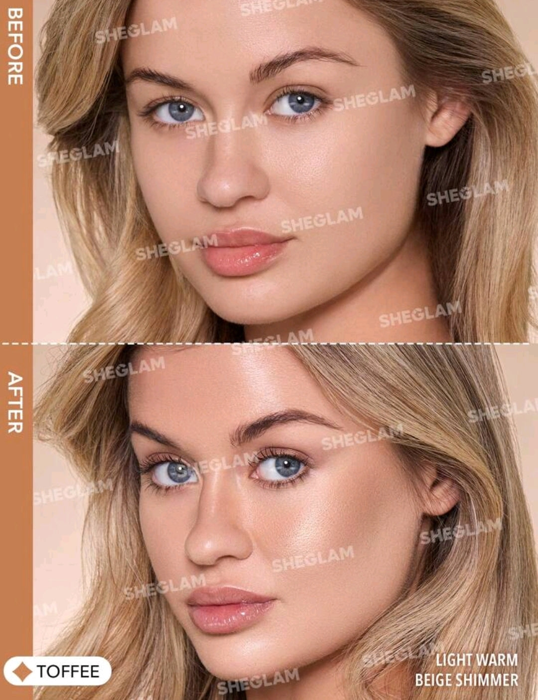 SHEGLAM Sun Beam Shimmer Liquid Bronzer – Toffee Shade Long Lasting Glow Contour
