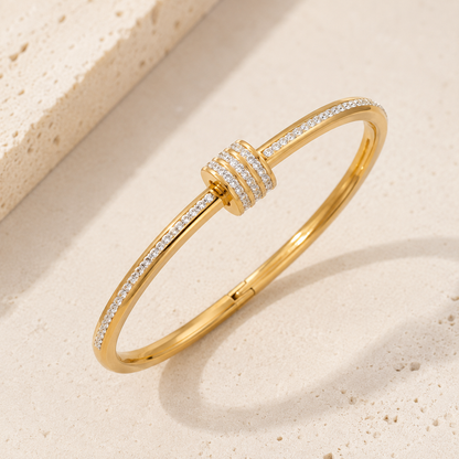 Gold Rhinestone Nail Bangle Bracelet – SHEIN Fast Delivery in 5 Days