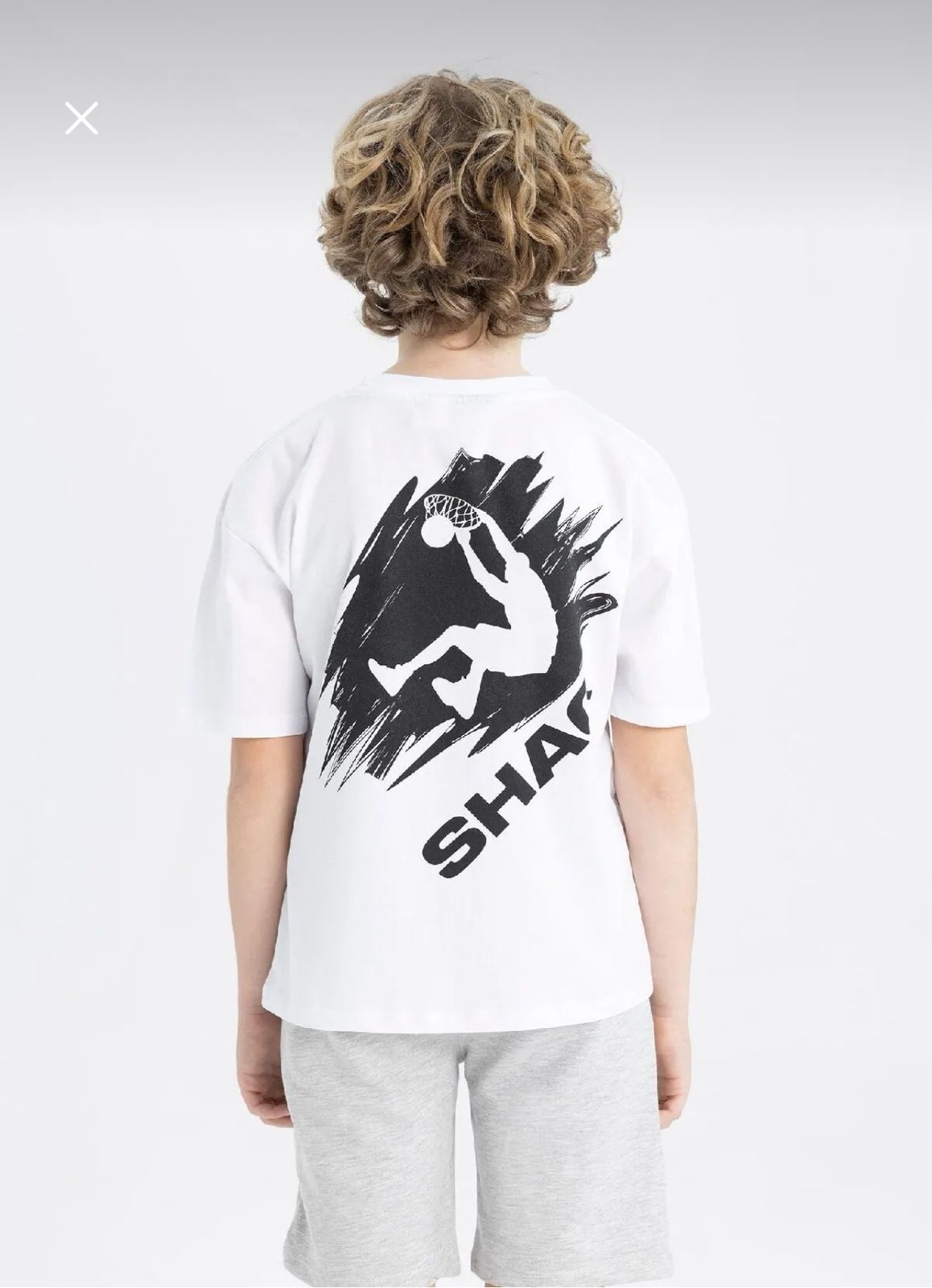 Defacto Boys White Shaq Basketball Print T-Shirt 7-8Y