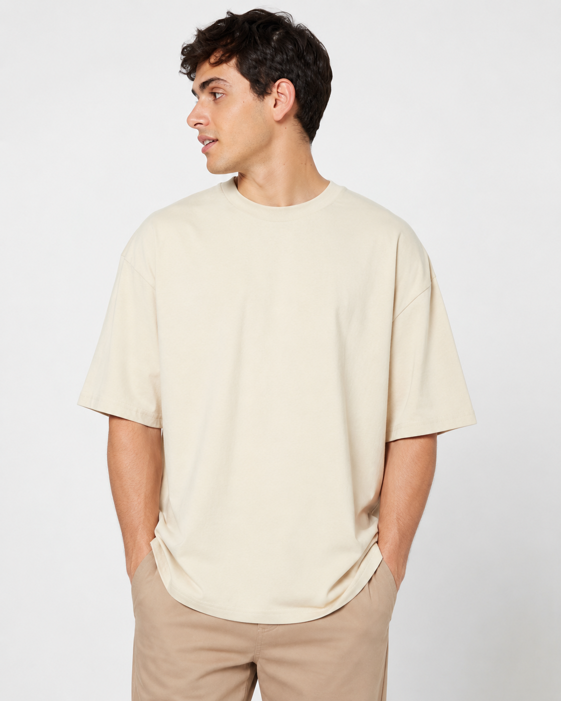 Men’s Beige Arizona Desert Graphic Cotton T-Shirt, Short Sleeve Casual Summer Top