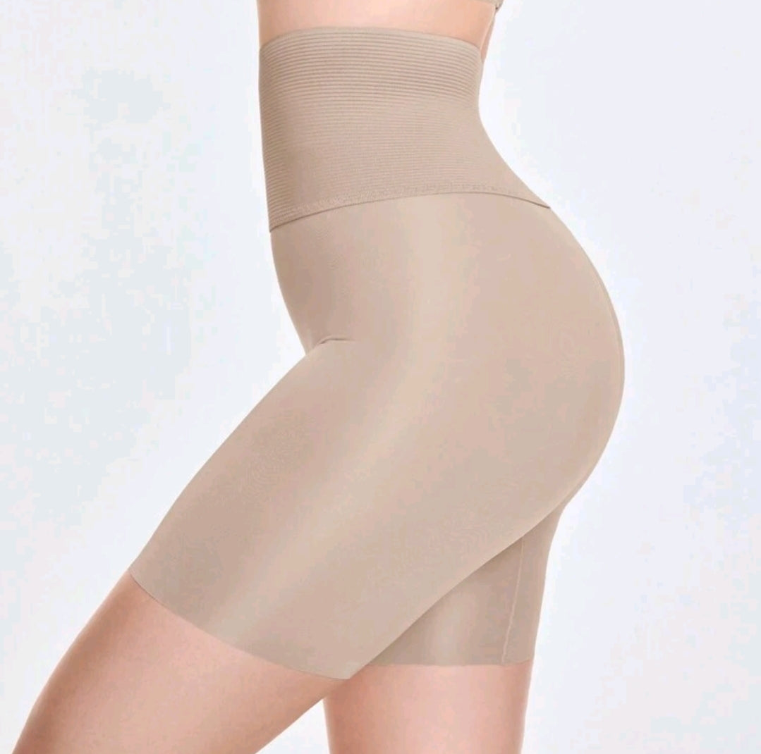 High Waisted Mid-Thigh Shapewear Shorts for Women – Tummy Control & Butt Lifting Body Shaper