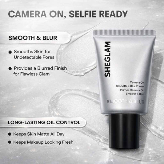 SHEGLAM Smooth & Blur Primer – Matte Makeup Base – Pore-Blurring Face Primer for Smooth Skin Look