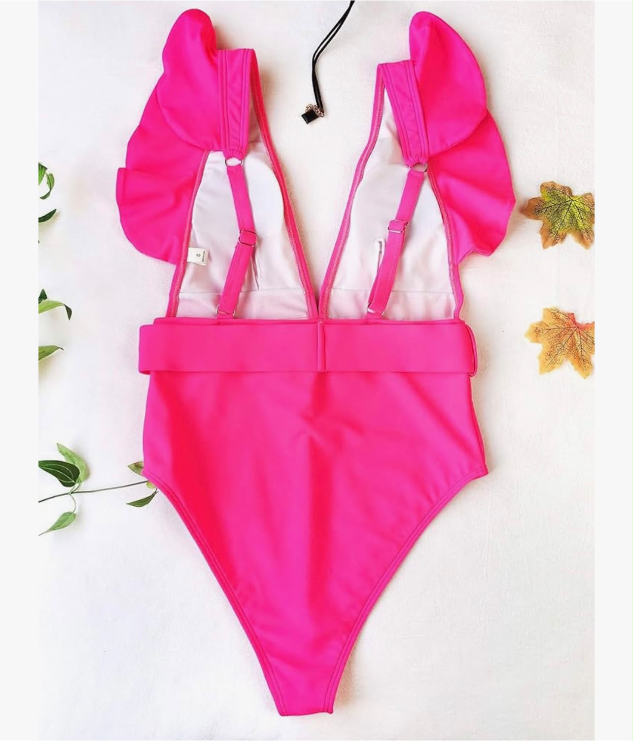 Women’s Hot Pink Ruffle One-Piece Swimsuit – SHEIN Fast Delivery in 5 Days