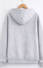 Women’s Grey Oversized Sports Graphic Hoodie – Casual Long Sleeve Streetwear Pullover