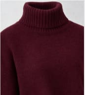 Burgundy Cropped Turtleneck Knit Sweater for Women – Soft Winter High Neck Pullover Shein Style