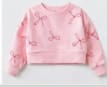 Toddler Girls Pink Bow Print Dress Set – Long Sleeve Sweatshirt & Skirt Outfit – Cute Casual Kids Look
