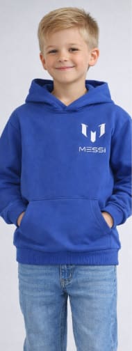 Kids Blue Graphic Hoodie – Casual Fleece Hooded Sweatshirt for Boys