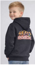 Kids Dark Grey Graphic Hoodie – Casual Fleece Hooded Sweatshirt for Boys