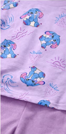 Girls 2-Piece Cartoon Print Summer Set – Oversized Short Sleeve Tee & Biker Shorts – Mauve – Kids Casual Outfit