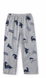 Boys 2-Piece Dinosaur Pajama Set – Grey Short Sleeve Sleepwear Top – Matching Printed Lounge Pants