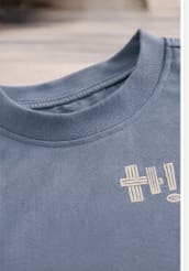Men Mock Neck Short Sleeve Active Top – Dusty Blue Stretch Casual Tee – Soft Lightweight Everyday Wear