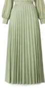 Women’s Sage Green Pleated Maxi Skirt – High Waist Flowing Long Skirt – Elegant Modest Everyday & Occasion Wear