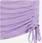 Girls Ruched Bodycon Dress with Sheer Puff Sleeves – Lavender Purple – Size 13 Years