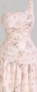 SHEIN MOD Plus Floral Print Butterfly Hem Dress – Sleeveless Square Neck Midi Dress – Soft Pink