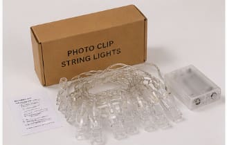 LED Photo Clip String Lights 3M – Warm Light Decorative Hanging Lights for Room & Wall Decor