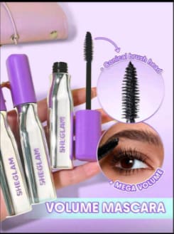 SHEGLAM Lashlighter Mega Boost Mascara – Black Volumizing Mascara – 12H Lash Lift & Definition