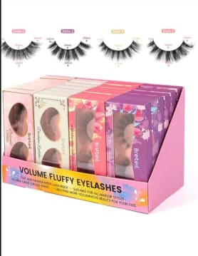 24-Piece Volume Fluffy False Eyelashes Set, Mixed Styles Wispy Lashes Pack