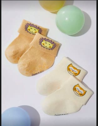 Baby Multicolor Cartoon Ankle Socks Set