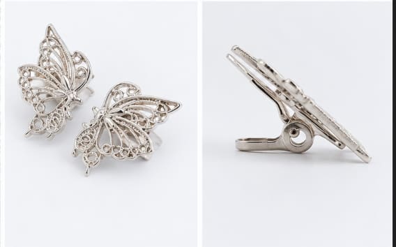 Silver Butterfly Waist Button Extender for Jeans – Decorative Adjustable Pants Buckle Pin