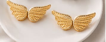 Gold Angel Wings Waist Button Extender for Jeans – Adjustable Metal Pants Buckle Pin