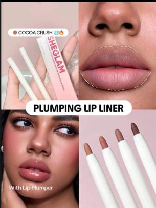 SHEGLAM Plumping Lip Liner – Peach Please, Creamy Lip Defining Pencil for Fuller-Looking Lips