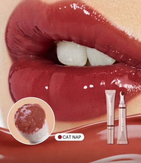SHEGLAM Lip Gloss – Cat Nap, Glossy Deep Rose Brown Lip Color for Soft Glam Makeup