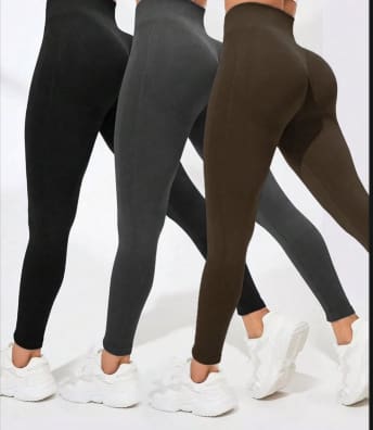 SHEIN Women’s High Waist Seamless Leggings – Stretchy Solid Color Sports Pants, SHEIN Fast Delivery in 5 Days