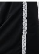 Trendyol Women’s Black Maxi Skirt – Side Lace Detail Straight Skirt, Fast Delivery in 5 Days