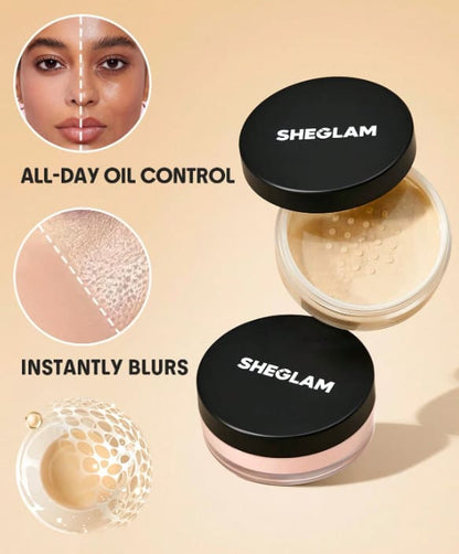 SHEGLAM Light Pink Baked Glow Setting Powder – Smooth Brightening Face Powder, SHEIN Fast Delivery in 5 Days