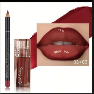 SHEIN Lip Liner & Lip Gloss Set – 2 Piece Super Pretty Lip Combo, SHEIN Fast Delivery in 5 Days