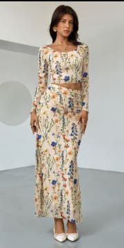 Chiquecase Floral Two-Piece Maxi Skirt Set – Elegant Summer Outfit