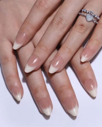 French Tip Almond Press-On Nails Set