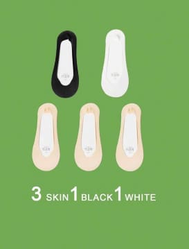SHEIN 5-Pair Invisible No-Show Socks Set