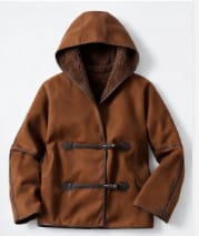 Brown Hooded Toggle Jacket – Casual Winter Outerwear – Soft Lined – Relaxed Fit