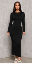 Women’s Black Long Sleeve Bodycon Maxi Dress