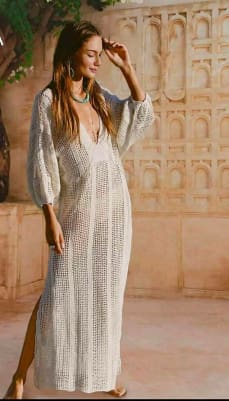 White Crochet Beach Cover-Up Dress – SHEIN Fast Delivery in 5 Days