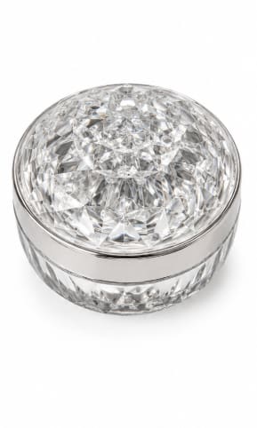 Round Diamond Crystal Storage Jar