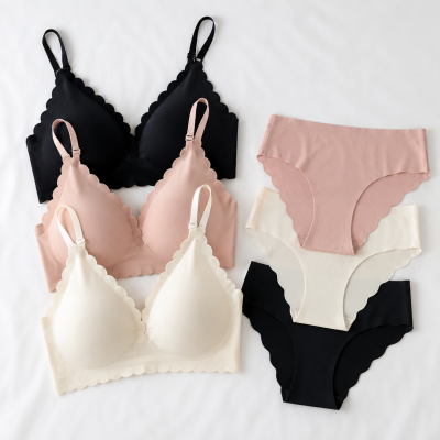 Seamless Bra and Panty Lingerie Set