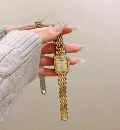 SHEIN Two-Tone Vintage Bracelet Watch – Fast Delivery in 5 Days